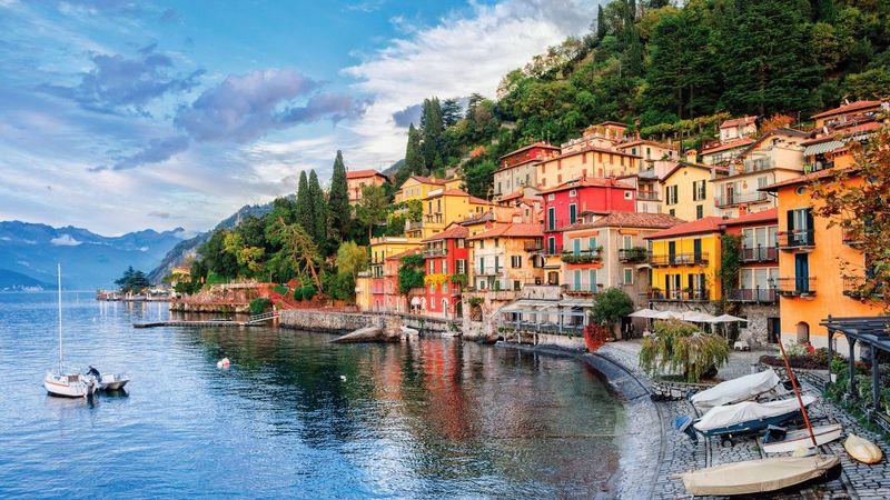 The town of Menaggio on Lake Como