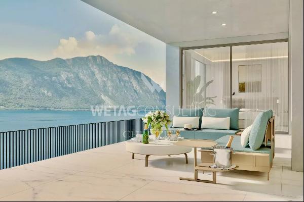 Residenza La Fontana²: new apartment with garden & beautiful lake view for sale in Lugano