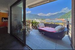 Duplex-penthouse with 360 degree view in central location overlooking Lake Maggiore for s