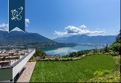 Luxurious, newly-built designer villa with a spectacular view of Valsugana and Lake Caldon