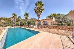 Barrier-free newly built country home with pool near Manacor and coast