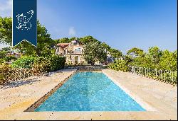 Panoramic estate for sale on top of a hill along the Ligurian Riviera