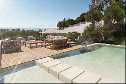 Exclusive designer villa under construction with fantastic panoramic views down to the sea