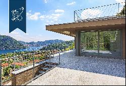 Stunning, newly-built villa for sale in a high hilly position overlooking Cernobbio