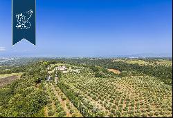 Elegant Tuscan resort with a pool, padel court and olive grove for sale in San Gimignano