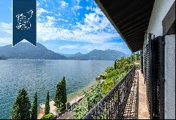 Panoramic villa with a view over Bellagio for sale in Varenna, directly by the lake