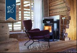 Elegant mountain chalet with a panoramic view, a garden and a sauna for sale in Champoluc