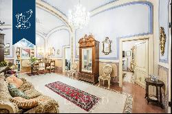 Luxury villa adorned with fine Art-Nouveau finishes and original frescoes for sale in Tusc