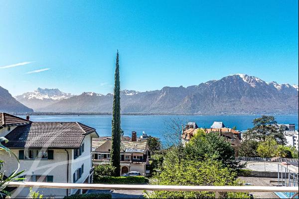 Beautiful apartment in the heart of Montreux with lake view