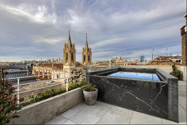 Luxury penthouse with terrace and panoramic views of Madrid