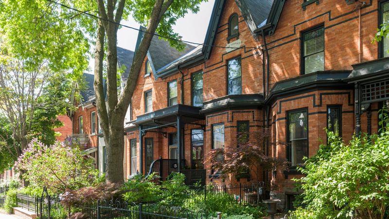 Quaint Victorian Houses in Cabbagetown, Toronto