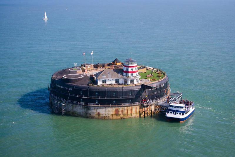 island fort off the Hampshire coast