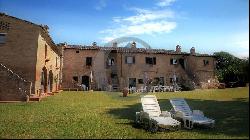 Ref. 5454 Bricks Farmhouse in Siena with Pool and Land.