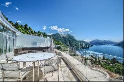 Luxury duplex-penthouse in Aldesago with wonderful Lake Lugano view