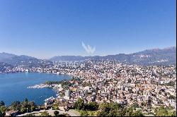 Lugano-Aldesago: wonderful 4-bedrooms apartment for sale with garden & Lake Lugano view