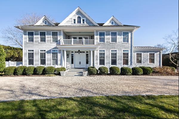 In the heart of Southampton Village very close to ocean beaches sits this 6,200 +/- square