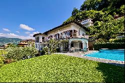 Prestigious villa for sale in Carabietta with pool & Lake Lugano view