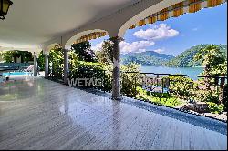 Prestigious villa for sale in Carabietta with pool & Lake Lugano view