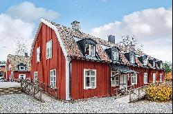 Historic Swedish village in a beneficial park environment