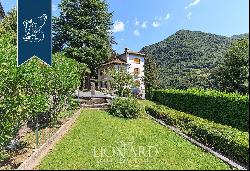 Villa with panoramic turret for sale by Lake Como