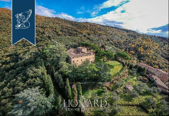 Ancient castle in a panoramic position for sale near Cortona