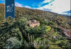 Ancient castle in a panoramic position for sale near Cortona