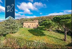 Ancient castle in a panoramic position for sale near Cortona