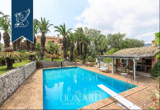 Luxury home with swimming pool and olive grove for sale in Sanremo