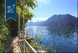 Magnificent villa with private beach and dock for sale on the shores of Lake Como