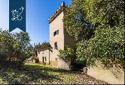 Luxury villa with small castle and olive grove for sale near Florence