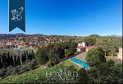 Luxury villa with small castle and olive grove for sale near Florence