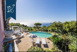 Charming dream home for sale in a high position above Liguria's Western Riviera