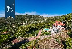 Charming dream home for sale in a high position above Liguria's Western Riviera