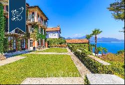 Finely-renovated old luxury estate in a panoramic position on Piedmont's shore of Lake Mag