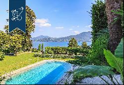 Finely-renovated old luxury estate in a panoramic position on Piedmont's shore of Lake Mag