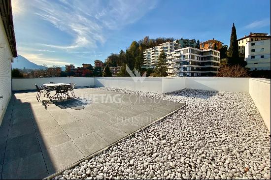 Lugano: penthouse apartment with large terrace for sale