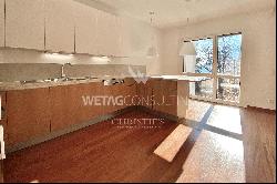 Lugano: elegant duplex-penthouse for sale with partial Lake Lugano view