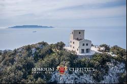 LUXURY SEA VIEW VILLA FOR SALE ARGENTARIO, FORMER LIGHTHOUSE TUSCAN COAST