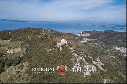 LUXURY SEA VIEW VILLA FOR SALE ARGENTARIO, FORMER LIGHTHOUSE TUSCAN COAST