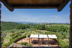Panoramic agriturismo producing organic olive oil of Chianti