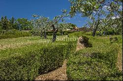 Panoramic agriturismo producing organic olive oil of Chianti