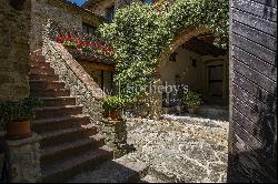 Panoramic agriturismo producing organic olive oil of Chianti