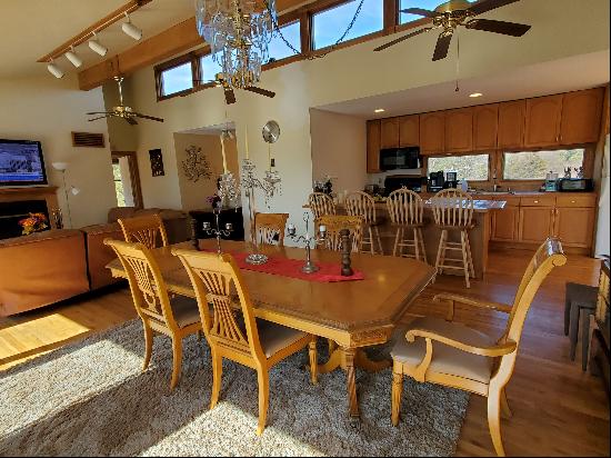 Contemporary  Rental offers  Sunlit Open Living Area with Kitchen Dining  Area  out to the