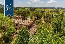 Luxurious panoramic villa with vineyard and olive grove in the heart of Tuscany