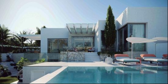 Off-plan contemporary designer villa with sea views in El Parais, Estepona 29680