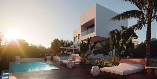 Off-plan contemporary designer villa with sea views in El Parais, Estepona 29680