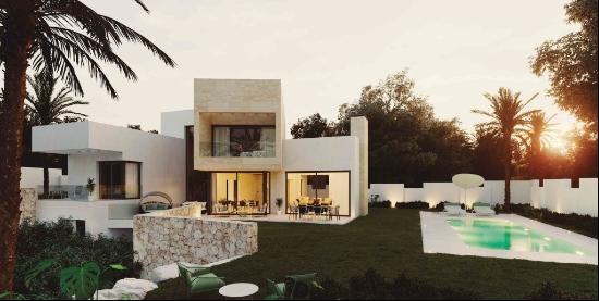 Off-plan contemporary designer villa with sea views in El Paraís, Estepona 29680