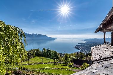 Superb, fully renovated 5-bedroom home with far-reaching views in Montreux, Vaud.