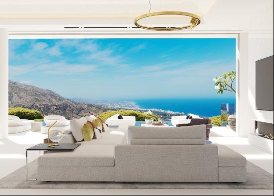 Off-plan sustanaible luxury villa with panoramic sea views in a , Benahavís 29679