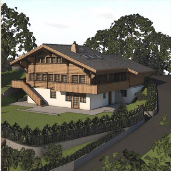 Luxury new construction project for a wonderful chalet close to the centre of Rougemont.